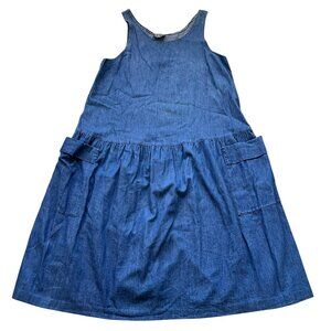 Vintage 90s denim dress maternity